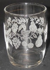 Bartlett-Collins RAISED GRAPEVINE DECORATION No 806 Clear Gold Juice Tumbler