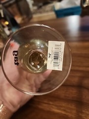 TAG Ltd Wheat Yellow Bubble Glass Hand Blown Water Goblets 10 oz 6” EUC