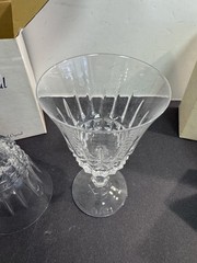 W. M. Dalton French Lead Crystal Boxed Wine Goblet Cordial Old Fashioned Glasses