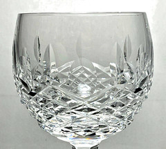 WATERFORD ~ Elegant Cut Crystal 6 oz. HOCK WINE GLASS (Kenmare) ~ Ireland