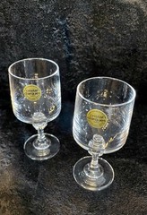 2 Vintage Durand Cristal D’Arques 2.25oz Cordial Glasses Clear Crystal EUC