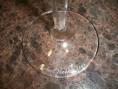 WATERFORD CRYSTAL MILLENNIUM UNIVERSAL FLUTE 5 TOAST SIGNED BY ARTISAN M VEREKER