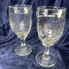 2 – Libbey Chivalry Clear 8oz Vintage Stemware 6.25” Wine Glass Goblet Barware
