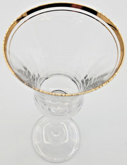 Vtg Mikasa Crystal Jamestown Clear Gold Trim 6 Wine Glasses 8 3/4″H Bright/Clear
