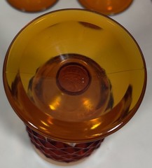 Indiana Glass Colony Whitehall Amber Punchbowl Glasses Set of 4 – 5.25 Inches
