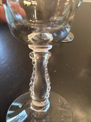 Fostoria Vintage Silver Flutes Crystal Water Goblets Glasses