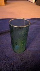 Anchor Hocking Green «Woodgrain» Rainbow Pattern Glass Tumbler Replacement