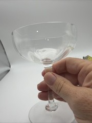 Baccarat Montaigne Optic Crystal Champagne Coupe Glass France Signed