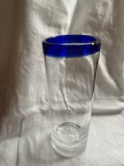 Libbey Aruba 16 oz Zombie Glass w/ Blue Rim, 4 cups per set, New In Box