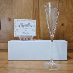 Franklin Mint Les Fleurs de Champagne Crystal Glass Set 12 w/ Cards COA Complete