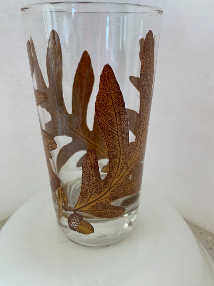 Vintage M. Petti Glass Oak Leaf & Acorn Signed