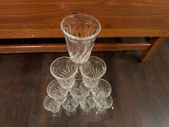Ten 4 5/8 Inch Fostoria Colony (2412) Juice Glasses
