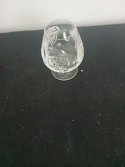 Crystal Heavy Brandy Snifter Glass Signed Celtic