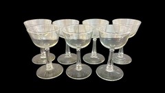 Set of 7 Libbey Glass Company «3002» Liquor Cocktail Coupe Glasses