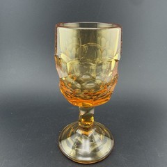 Vintage Viking Glass Georgian water goblet in amber glass honeycomb 4oz