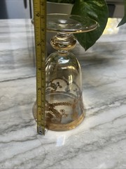 Interglass Italy Crystal Wine Glass 24 Gold Trim