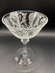 4 Vintage Tiffin June Night Elegant Crystal Champagne or Sherbet Glasses READ