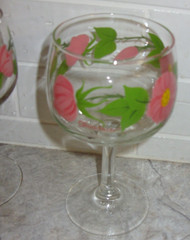 Franciscan Desert Rose 12oz Wine Glasses Goblets 6 1/2″ Tall-Marked Set of 6 VGC