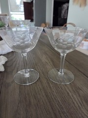 Libbey Carlton Dots 5 5/8″ Liquor Cocktail Glasses Vintage Set of 2