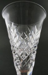 2 antique ABP Cut Glass CORDIALS – Flared Bowl Trumpet shape – 1 oz., 4.5″ tall