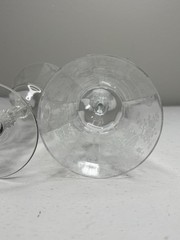Cambridge Crystal Rose Point Clear Steam 3500 Etched Water Goblet set of 2