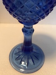 Vintage Cobalt Blue Avon Fostoria Presidential Glass Goblet George Washington