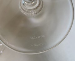 Classic By Wedgwood Vera Wang Blown Glass Crystal Water Goblets Set Of 2