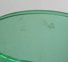 3 Anchor Hocking Lily of The Valley 12 oz Flat Tumbler Green Glass 5 1/8″ Tall