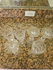 Six Perfect Rogaska Crystal Queen Champagne Glasses 8 1/4″ Flute Set Stem Glass