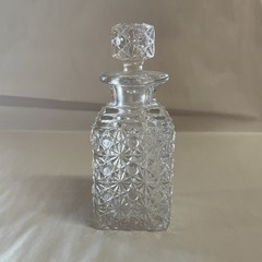 EAPG Daisy & Button Decanter Bottle w/Stopper 6.5″ Damaged Stopper