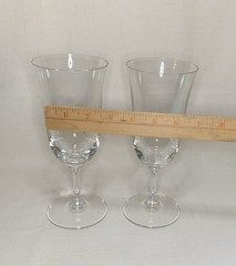 Classic By Wedgwood Vera Wang Blown Glass Crystal Water Goblets Set Of 2