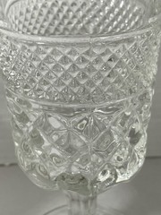 Vintage Set4” 8oz” ANCHOR HOCKING WEXFORD Claret Wine Glasses 6 1/2” Pressed