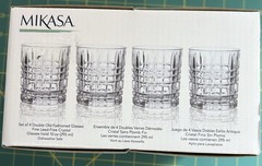 Mikasa “Kerry” Set of 4 Crystal Double Old Fashioned, 10 Ounce, New In Box