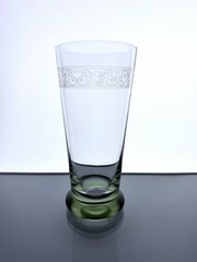 Wedgwood Sarahs Garden – 16oz Green Glassware Tumblers 6 7/8″, Set of 2
