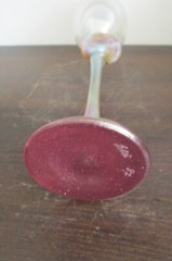 Bri’oni Brioni Fine Hand Made Wine Glass Goblet Red Amber 11 5/8″