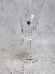 VTG St. George American Heritage Crystal Water/Wine Glass 8″ x 3 3/8″ Rim USA