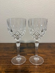 PAIR Of Marquis By Waterford 8 1/8″H Markham All Purpose Wine Glasses Marked