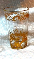 VINTAGE 1930s FRENCH CRYSTAL TUMBLERS [SET of 5] FROM ST. LOUIS, FRANCE