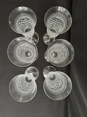 SET OF 6 JOSAIR PATRICIAN CATERINA CRYSTAL 8″ CHAMPAGNE FLUTES GLASSES GERMANY