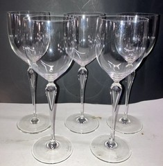 5 Pieces Rosenthal Studio-Linie Germany 9 Inches Tall Wine Glass In Original Box