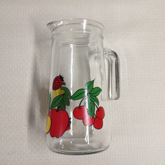 Italian Vintage Covetro Lemonade Pitcher & Six Tumblers – Colorful – NICE!