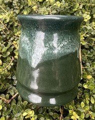 Deneen Pottery LYNDON JOHNSON PARK Texas 4” Tall Mug 2017 Hand Thrown Green Drip