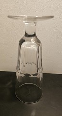 Soda Fountain Sundae Tall Heavy Pedestal 11 Panel Vintage Depression Glass Era