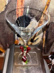 Handblown Art Glass Parrot Goblet 1pc Figural 3D Bird Bar Ware Martini Wine