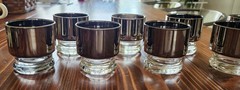 Vintage Dorothy Thorpe Style Cocktail Glasses With Platinum Fade Set Of Eight