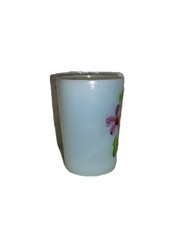 Clambroth opalescent Souvenir of Springfield, Illinois Hand painted Violets