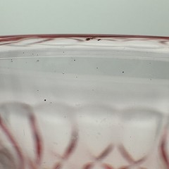 Vintage Noritake Perspective Pink Water Goblets Set of 4 Japan Pressed Glass