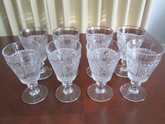 Westmoreland «Princess Feather» Clear Water Goblets – Set of 8 – 5 7/8″ Tall