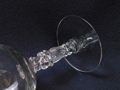 5 Vtg Fostoria Holly Clear Glasses Water Goblet Tall Sherbet Liquor Cocktail