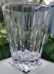Set Of 4 Mikasa Teardrop Highball Tumbler Clear Crystal 4.5 In X 3.5 In